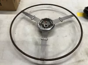 Original Vintage Automobile BANJO STEERING WHEEL Car Truck 1937 37 PONTIAC Old - Picture 1 of 10