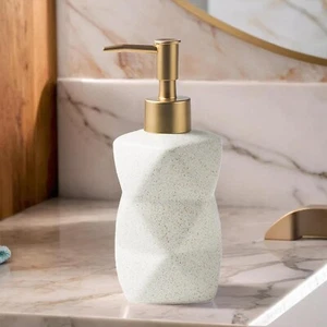 Ceramica Premium Sapone Liquido Lozione Dispenser Lavare a Mano Bianco 300 ML - Foto 1 di 4