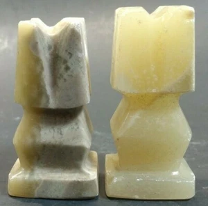 2 ónix/mármol? Piezas de ajedrez de repuesto de aproximadamente 2-3/8" de alto - Imagen 1 de 7