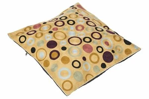 Funda de cojín 45x45 funda de cojín funda bordada círculos funda de cojín decorativa beige marrón - Imagen 1 de 1