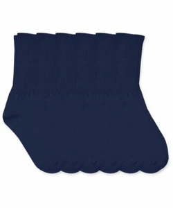 Jefferies Socks Boys Toddler Seamless Ribbed Cotton School Crew Socks 6 Pair - Picture 1 of 5