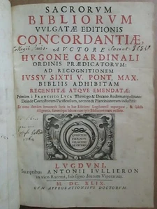 LUCAS de BRUGES : SACRORUM BIBLIORUM CONCORDANTIAE, 1649.ex prêtre Arras - Picture 1 of 12