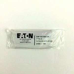 Eaton FL6K65 Fuse Link 65A 27kVAC Type K - 1 Unit NOS SEALED - Picture 1 of 5