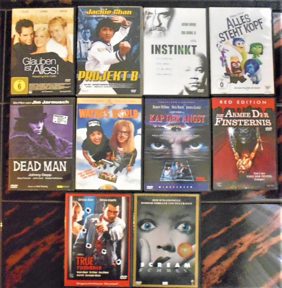 10 leere DVD Case Hüllen von verschiedenen Filmen Projekt B Dead Man usw. - Bild 1 von 1