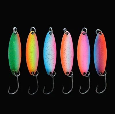 6er Set Trout Spoon 4,2g, Forellenköder, Forellenblinker, Japanblinker, Area, UL - Bild 1 von 2
