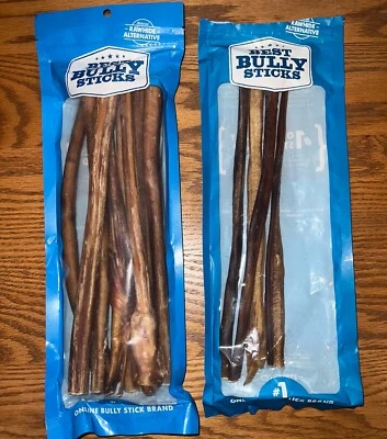 BEST BULLY STICKS 12" All-Natural EUA Dog Treat Chews Qtd. 12 Totalmente Digestível - Imagem 1 de 2
