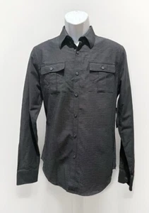 Y2K Structure Men’s Texture Cargo Shirt Black Onyx Size Small NWT - Picture 1 of 7