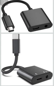 ADATTATORE CUFFIE USB-C AURICOLARE JACK 3,5MM PORTA CARICATORE per TELEFONI E TABLET - Foto 1 di 4