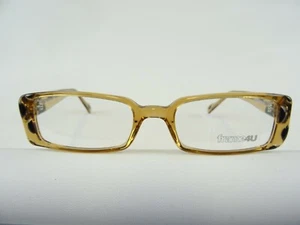 Eckige Damenbrillen braun mit Punktemuster schmale Gläser NEU Gr. S 48[]17 - Picture 1 of 5