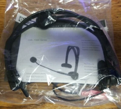  Auriculares Labtec LVA-7330 Clearvoice Head Micrófono para PC Reconocimiento de Voz Nuevo Foto 1 de 4