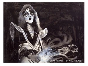 Ace Frehley Beso Estampado Artístico Nuevo Firmado a Mano Y Numerado Edición Lmtd - Imagen 1 de 2