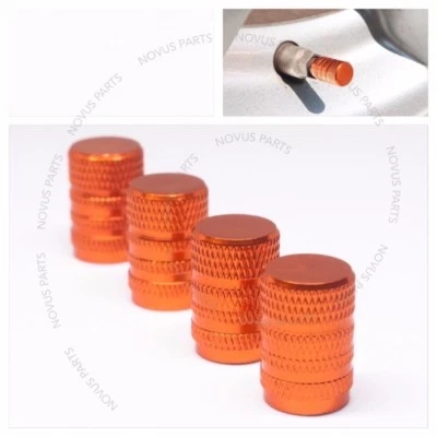 Cubierta de vástago de válvula antideslizante naranja 4 piezas para Jaguar XJR XKR Vanden Plas Foto 1 de 4