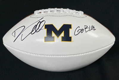 David Terrell Signed & Inscribed Michigan Wolverines Football JSA COA - Image 1 of 4