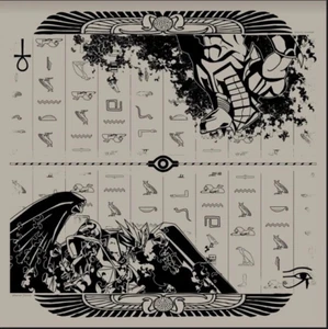 2 Player Cloth TCG Playmat Yugioh Horus and Anubis Stitched Border - Picture 1 of 1