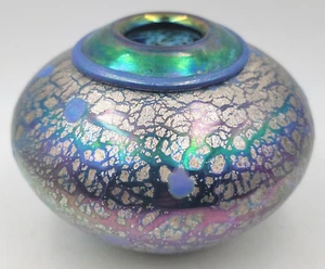 VTG Cliff Goodman Signed Studio Abstract Art Glass Vase - Picture 1 of 17