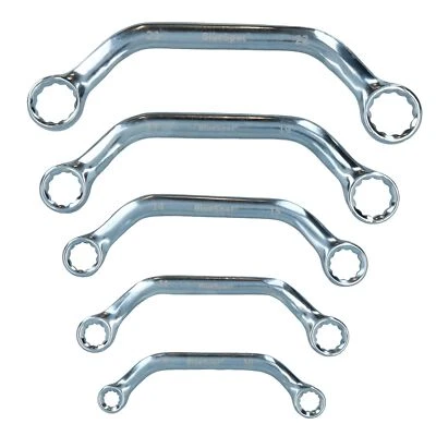 AB TOOLS Metric MM Half Moon Ring C Obstruction Spanner Wrench 5pc 10 Sizes 8 – 22mm