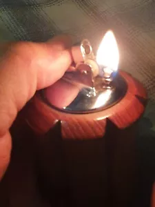 Vintage Oak ? Ronson Petrol Table Lighter - Picture 1 of 7