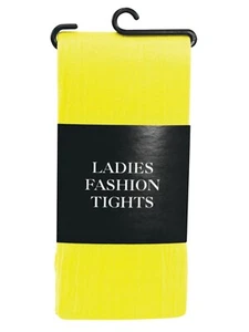 Erwachsene Damen Mode Strumpfhose gelbe Strumpfhosen Weihnachten Party Outfit Kleidung - Bild 1 von 3