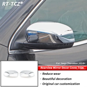 Exterior Rear View Side Mirror Cover Trim Bezels For Jeep Compass 2017+ Chrome - Picture 1 of 8