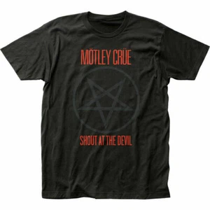 Motley Crue Shout At The Devil T Shirt Mens Licensed Rock N Roll Retro Tee Black - Picture 1 of 2