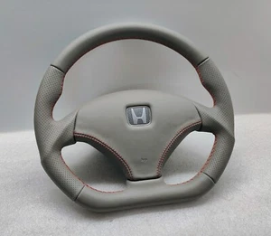 Honda Civic 5 Gen Lenkung Rad Flach Leder Rot Stich Crx Del Sol 1992-1995 - Bild 1 von 7