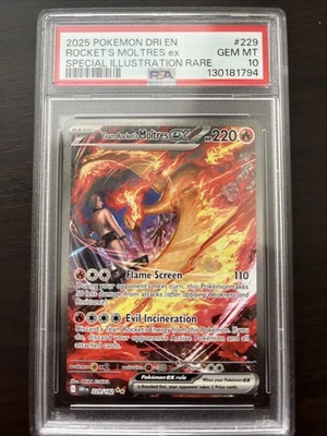 PSA 10 Team Rocket’s moltres ex Special Illustration Rare - Image 1 of 2