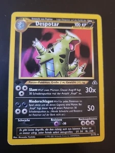 Pokemon Karte Tyranitar Despotar 31/75 Deutsch 1. Edition Neo Entdeckung NonHolo - Bild 1 von 5