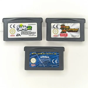 Game Boy Advance GBA Game Lot (3x) – The Sims 2, Spider-Man 2, Duel Masters - Picture 1 of 2