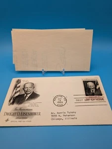 1969 Eisenhower FDC #1383 Artcraft mit Rosenthal NYC Corporate Promo Brief - Bild 1 von 4