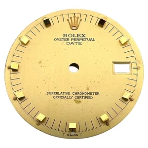 Original Rolex Oyster Perpetual Fecha 34 mm esfera oro champán 15223 15505 - Imagen 1 de 4