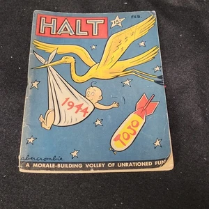 Feb 1944 Halt Magazin Armee & Marine Gags Band 3 Ausgabe 3 WWII Publikation - Bild 1 von 7