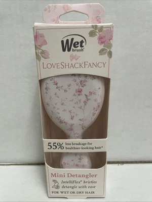 THE WET BRUSH Goody Wet Brush x Love Shack Fancy MINI Detangler Hair Brush English Ivy Pink