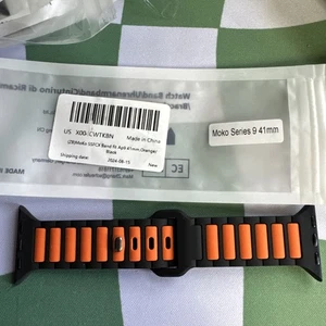 Moko Series 9 41mm Smartwatch Armband Schwarz/Orange. Neu - Bild 1 von 2