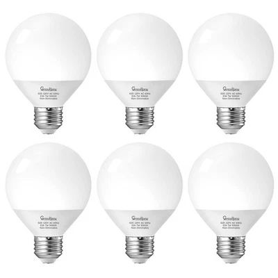 GvvooHome Vanity Light Bulbs for Bathroom, G25 LED Globe Light Bulbs for Make... - Image 1 of 4