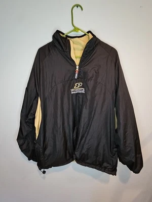 Vintage Pro Player Purdue Boilermakers 1/4 Zip REVERSIBLE Jacket Men’s L Fleece - Image 1 of 4