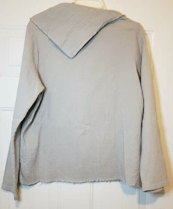 Ladies THE LADY & THE SAILOR Long Slv Split Cowl Neck Lightweight Cotton Top, 2 - Picture 1 of 2