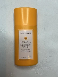 Naturium UV Reflect Breitspektrum-Sonnencreme, LSF 50, 1,7 Unzen, offene Probe - Bild 1 von 5