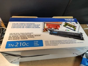 Brother TN-210C Cyan Toner Genuine Cartridge Blue New Open Box - Afbeelding 1 van 2