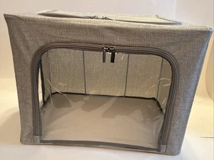 Periea Beau Pattumiera Pieghevole Struttura in Metallo Cerniera Finestre Grigio NUOVO - Foto 1 di 20