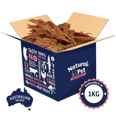 Duck Breast Jerky 1kg - 100% Natural and Healthy Dog Treats, Best Dog Chews Bulk - image 1 of 4