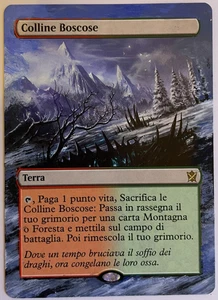 MtG Wooded Foothills Khans of Tarkir Italian Altered Art Extended & Borderless - Picture 1 of 3