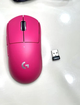 G PRO X SUPERLIGHT Wireless  Mouse Magenta Pink Logitech No Box + Glass Skates - Image 1 of 4