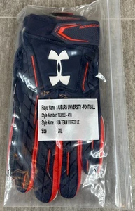 Under Armour Team Fierce LE Blue/Orange 2XL Football Gloves - Picture 1 of 3