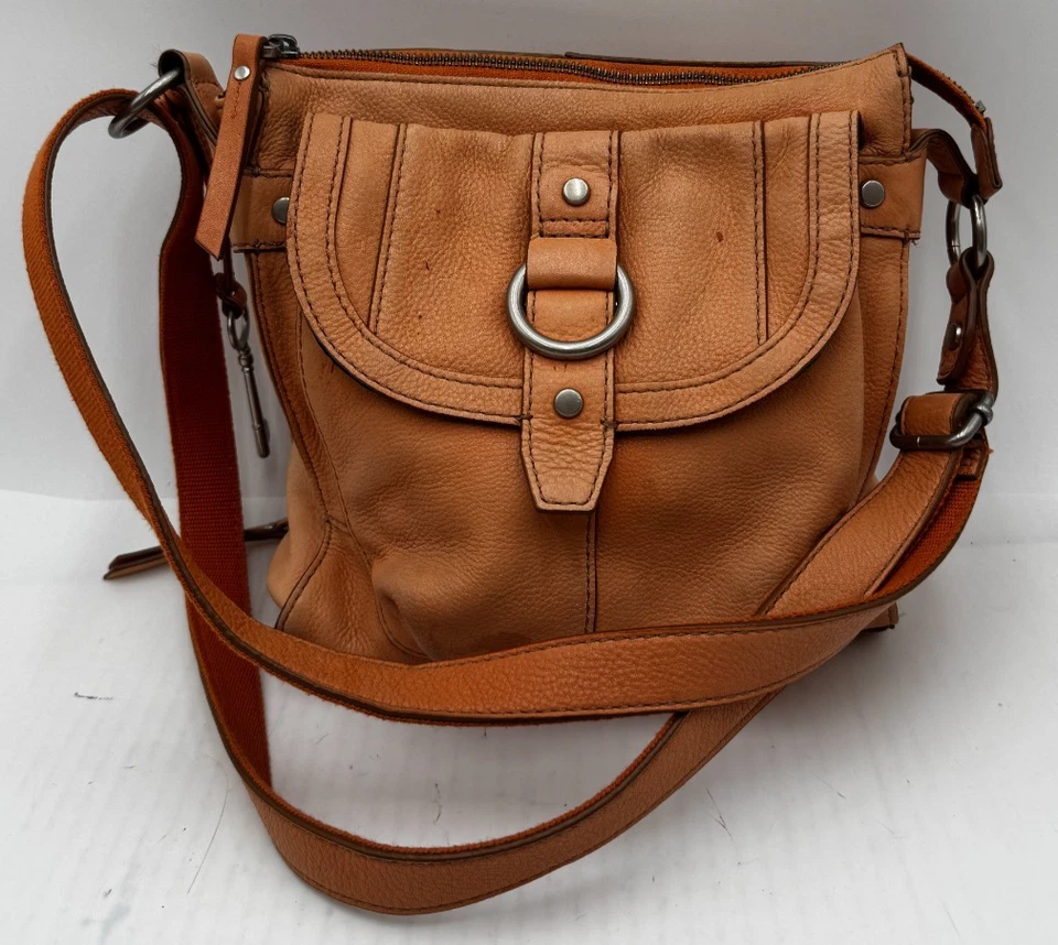Fossil Long Live Vintage Maddox Women's Handbag Brown Leather Crossbody Bag - Image 1 of 4