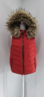 Chaleco Gap PrimaLoft con piel sintética extraíble para mujer pequeño rojo acogedor Y2K exterior  Foto 1 de 4