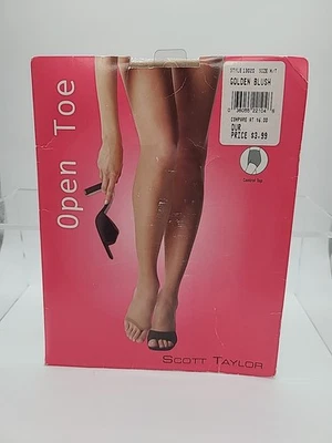 Pantimedias Scott Taylor Open Toe Control Talla M/T 13020 Rubor Dorado "Tactel" Foto 1 de 3