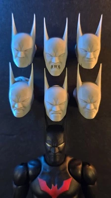 ( CT toys Daredevil ) Custom 3D-printed Mafex Styled Batman Beyond Head Full Set - Image 1 of 4