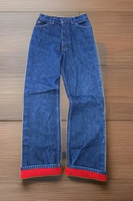 Levis Vtg 80's Fleece Lined Orange Tab Jeans Womens Size 12 USA Made Outdoor R1 - Image 1 of 4