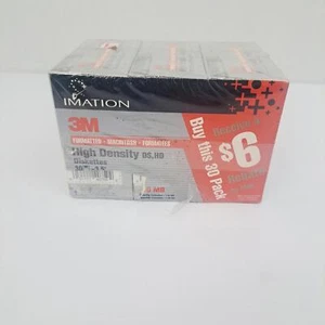 3M Imation High Density DS HD 3.5 Diskettes Box of 30 Floppy Disks New - Photo 1/5