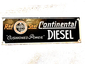 CONTINENTAL DIESEL RED SEAL POWER DATA PLATE - Picture 1 of 2